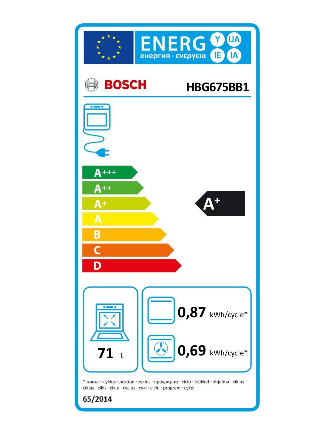 Horno Bosch Hbg675bb1 Multifuncion (13 Funciones) Abatible Pirolitico Tft  Gourmet 10 Recetas Gradas Cromadas Pirolizables Ilumin