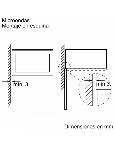 Microondas Integrable Edesa EMW-2530I-GX BK | Blanco | 900 w | grill a  1200W | 25L