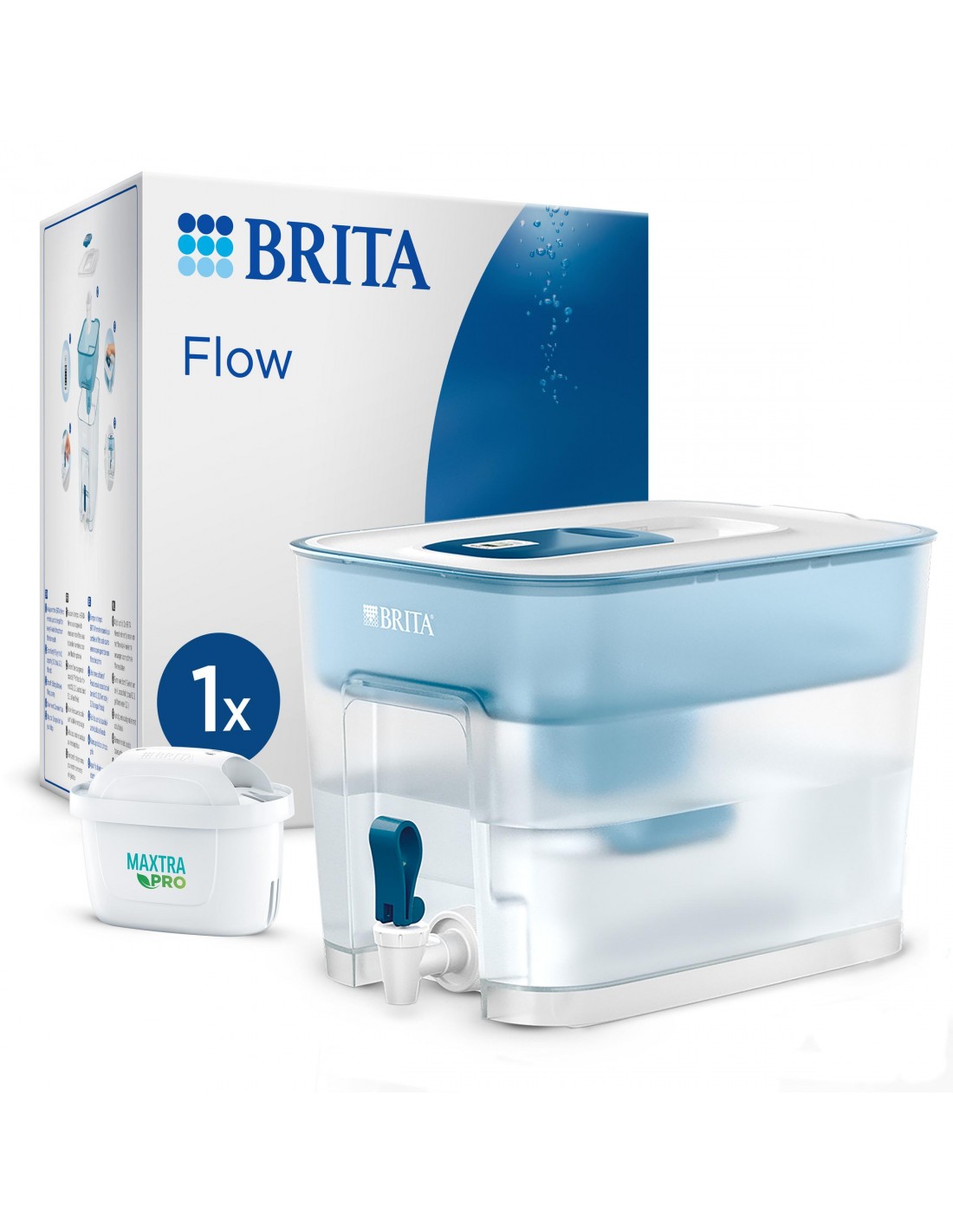 Bidon Agua Brita Flow Azul 8,2 L Con Grifo 35x20x239 1051126