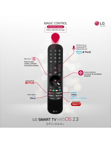 Universal Mando a Distancia para Smart TV Compatible con Todos LG (SIN  función de Voz, sin función de Puntero) : : Electrónica